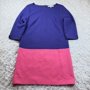 LOFT Dress 6 Colorblock Purple Pink Business Office Work Brunch Church Party